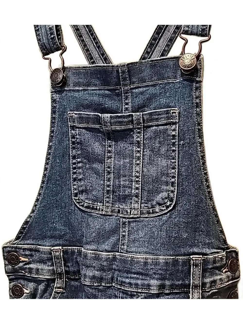 Justice overalls with patched rips size 8